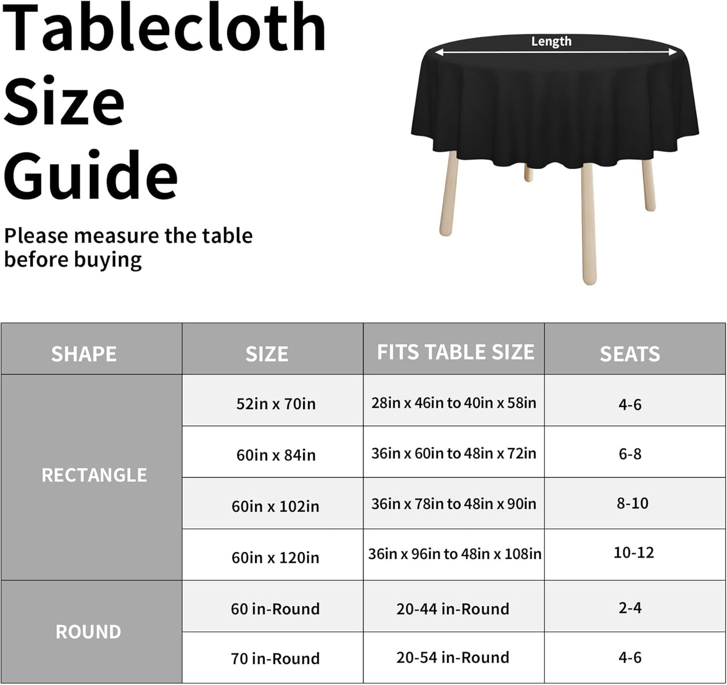 Easy-Going Faux Linen Waterproof Spill-Proof Tablecloth Stain Resistant Rectangle Table Cloth Wrinkle Free Decorative Fabric for Kitchen, Dining, Party, Weddings, Restaurants (52x70 in, Linen)