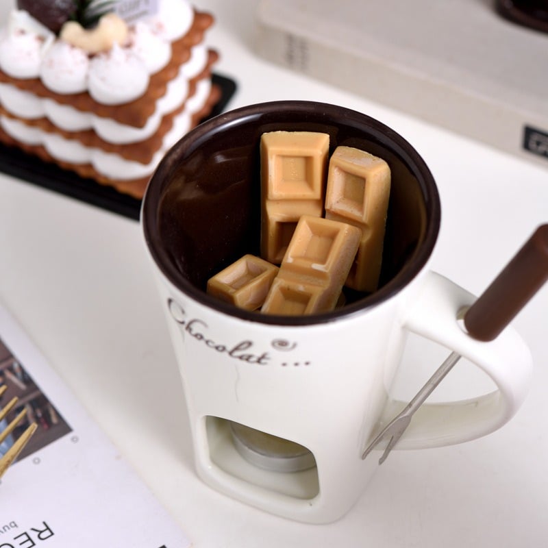 🎁Last Day 49% OFF🔥🍫 Handmade Chocolate Melting Mug – The Cozy Fondue Experience