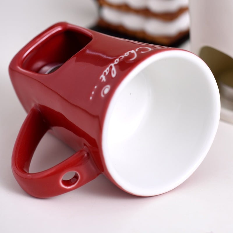 🎁Last Day 49% OFF🔥🍫 Handmade Chocolate Melting Mug – The Cozy Fondue Experience