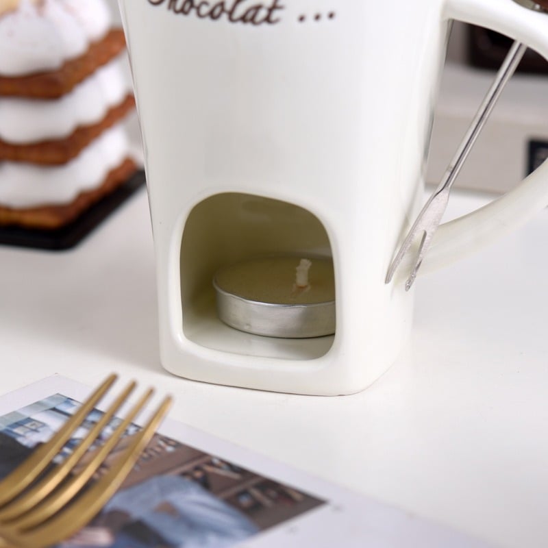 🎁Last Day 49% OFF🔥🍫 Handmade Chocolate Melting Mug – The Cozy Fondue Experience