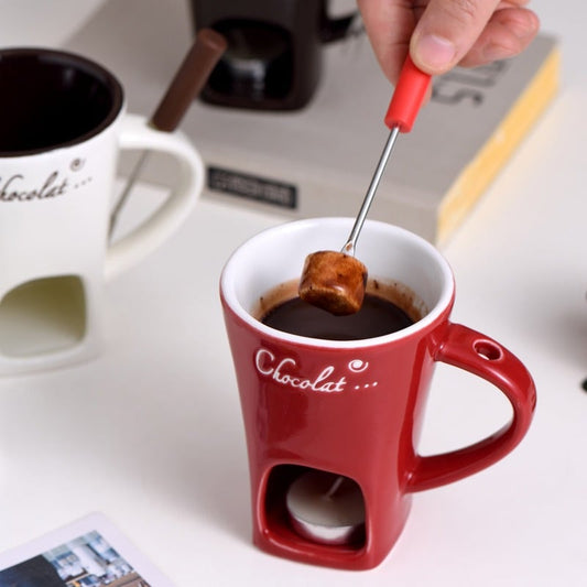 🎁Last Day 49% OFF🔥🍫 Handmade Chocolate Melting Mug – The Cozy Fondue Experience